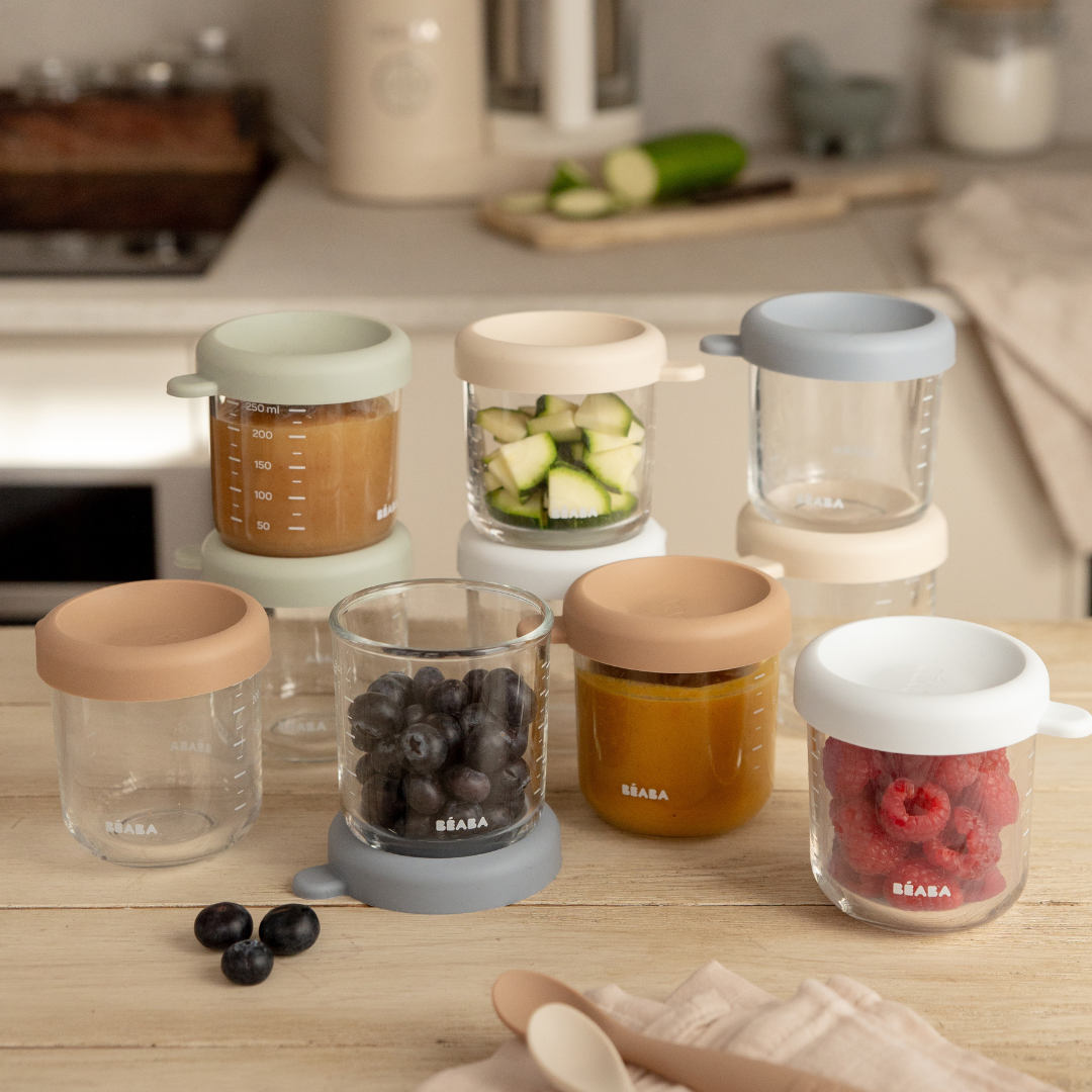 Set of 10 8oz Glass Baby Food Jars