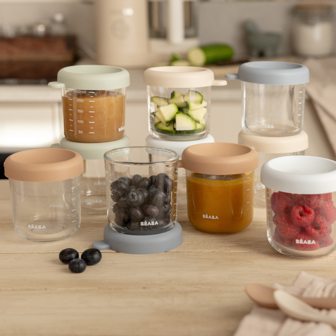Set of 10 8oz Glass Baby Food Jars