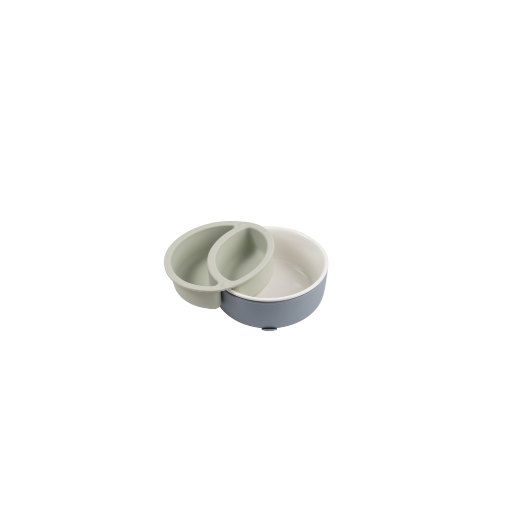 BEABA Porcelain Bowl Set with Silicone Suction Sleeve