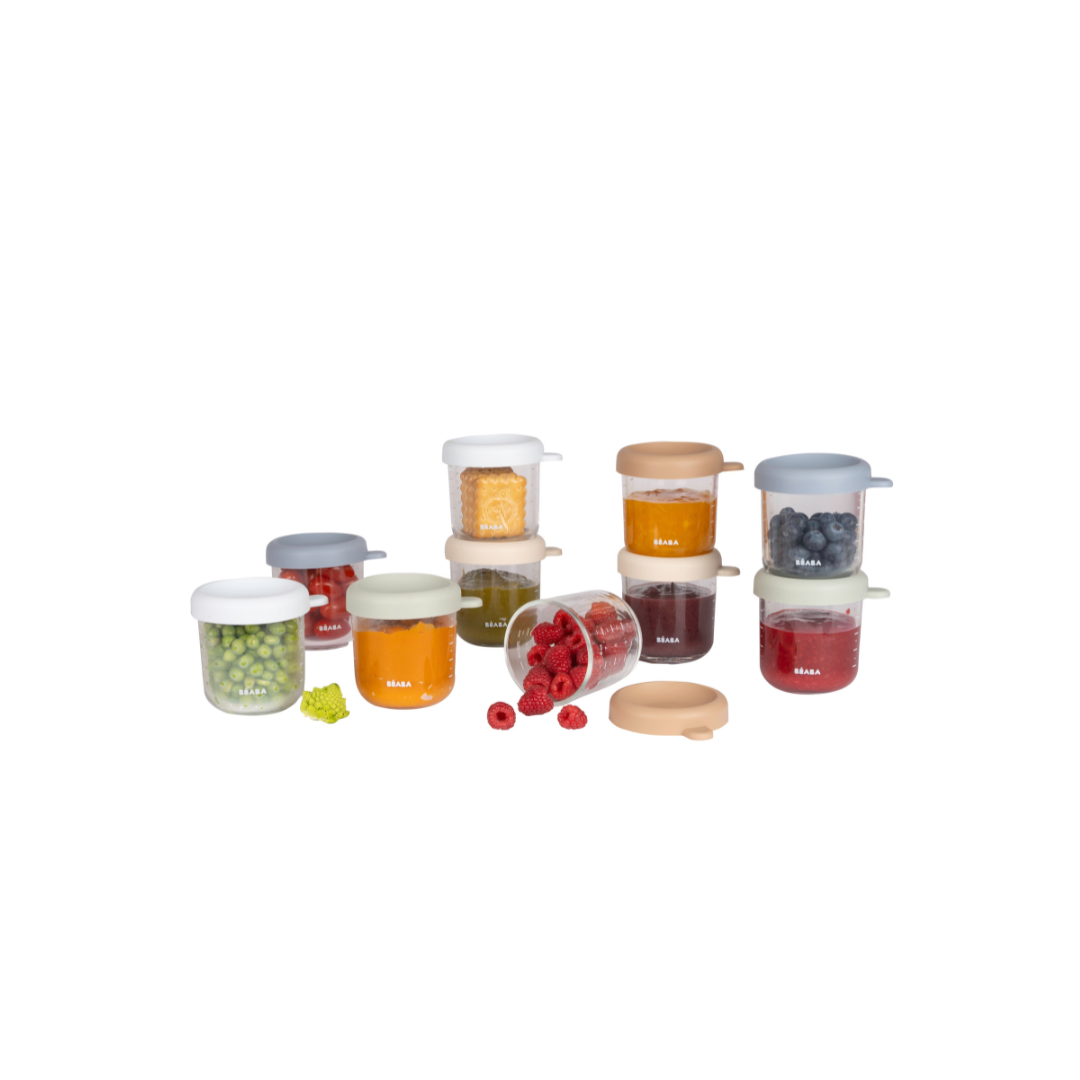 Set of 10 8oz Glass Baby Food Jars